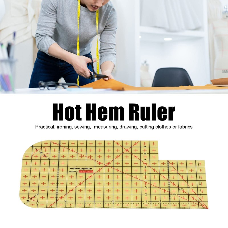 Hot Ironing Measuring Tool, Ironing Ruler Professional for Home Ironing