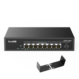 8 Port 2.5G Gigabit PoE Web Managed Switch with 10G SFP, IEEE8023af/at PoE 135W, Support WiFi6 AP, NAS, PoE Camera NVR