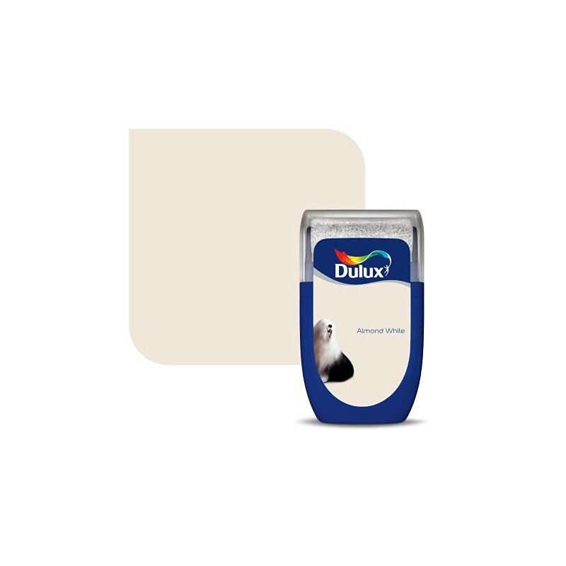Dulux Walls & Ceilings Tester Paint, Almond White, 30 ml