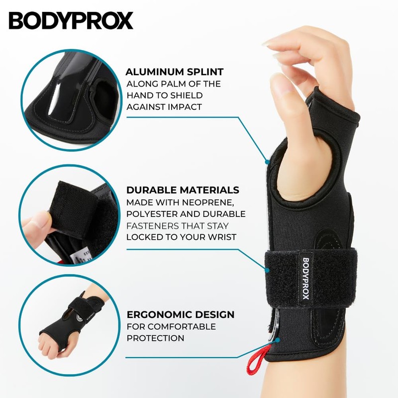 Wrist Guards (1 Pair) Protective Wrist Guards for Snowboarding, Skateboarding,
