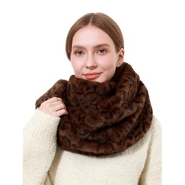 LA CARRIE Womens Leopard Print Infinity Scarf Loop Circle Neck Warmer(Classic Leopard 2)