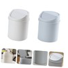 Operitacx 2pcs Mini Desktop Trash Bins with Lid Stylish Rubbish