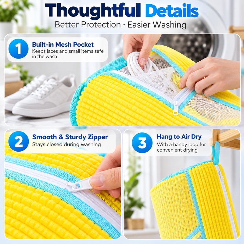 Shoe Washing Bag for Machine Washing – Reusable Polyester Laundry