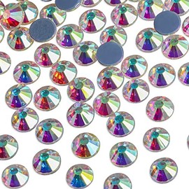 Beadsland Hotfix - 1440 diamantes de imitación de cristal con parte trasera plana para manualidades, ropa, decoraciones de bricolaje, cristal AB, SS20