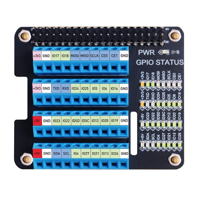 GeeekPi Raspberry Pi GPIO Screw Terminal Block Breakout Board HAT