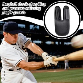 Finger Sleeves Protectors, Pu Leather Baseball Black Sport Finger Sleeves, Elastic Finger Support Sleeve, Basketball Finger Sleeves Practical