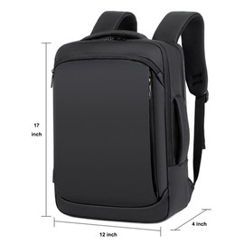 Laptop Backpack, Business Anti Theft Slim Sturdy Laptops Backpack with USB Charging Port, Water Resistant Travel Backpack Computer Bag Gifts for Men & Women Fits 15.6 Inch Notebook-Black