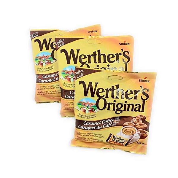 Werthers Caramel Coffee Hard Candy 3 Pack 135 g Each