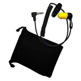 Generic Race Radios Direct Racing Ear Buds Scanner Raceceiver Coiled Cord Single Bud, Black, 5600CHS