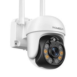 INQMEGA TUYA PTZ Camera Outdoor, 3MP Security Home Surveillance Camera with 2.4G WiFi, Waterproof IP Wireless Camera, Color Night Vision，Two-Way Audio, Motion Detection, Cloud & SD Card