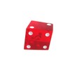 Set of 2 20-25mm D6 Transparent Red Specialty Crooked Dice