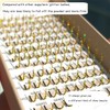 Glitter Lashes Extensions Golden Colored Spike Eyelash Extension Colorful Lash