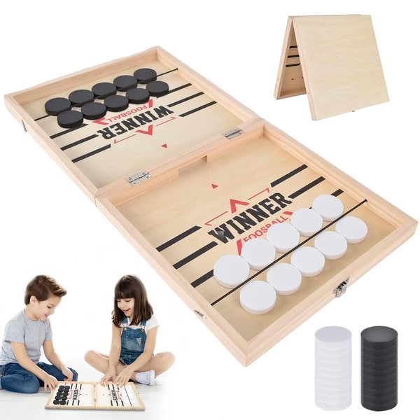 Table football winning games, sling puck game, interactive 2-in-1 parent-child