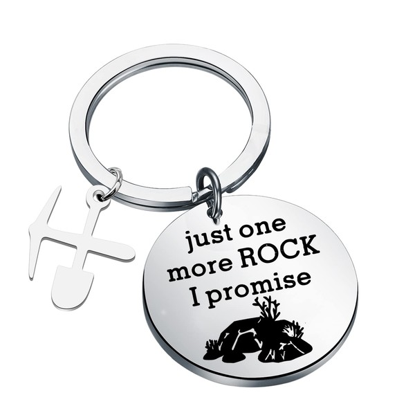 Gzrlyf Geology Keychain just One more Rock I Promise Keychain