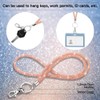 Bling Crystal Rhinestone Lanyard,31.5'' Office Neck Strap Lanyard with Metal