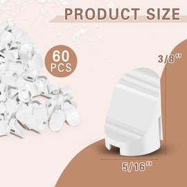 60 Pcs Entry Doors Frame Plugs for a Smooth Star Style Door 3/8 x 5/16 Diameter Doors Frame White Plugs Compatible with Therma-Tru Entry Doors Frame, with Storage Case