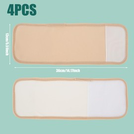 4Pcs Castor Oil Wrap Pack for Foot, Castor Oil Foot Wrap, Castor Oil Foot Compress Wrap, Organic Castor Oil Foot Wrap, Castor Oil Wrap Organic Cotton Flannel, Reusable Castor Oil Compress Wrap Pad