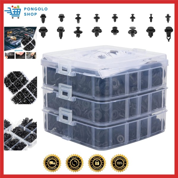 Unbranded 620 Pcs Car Retainer Clips Plastic Fasteners Kit Fender