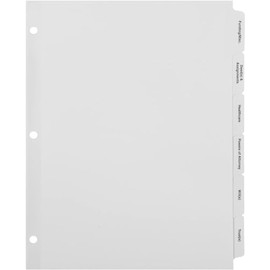 Exhibitindexes® Estate Planning Dividers White
