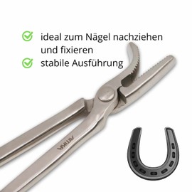 'Hufnietz Ange Stainless Steel 35 cm/14 "/Riveter Horses' Hooves | Crocodile Hoof Clincher 14 Stainless Steel