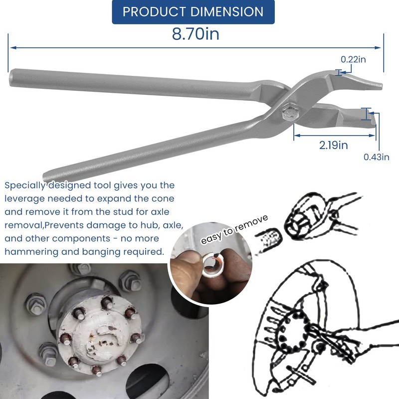 7077 Axle Stud Cone Pliers Axle Cone Removal Tool Used