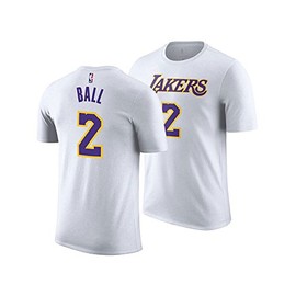 Lonzo Ball Los Angeles Lakers Youth White Name and Number Player T-Shirt X-Large 18-20