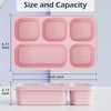 ENESNES Snack Bento Box Reusable - 4 Pack Divided Snack