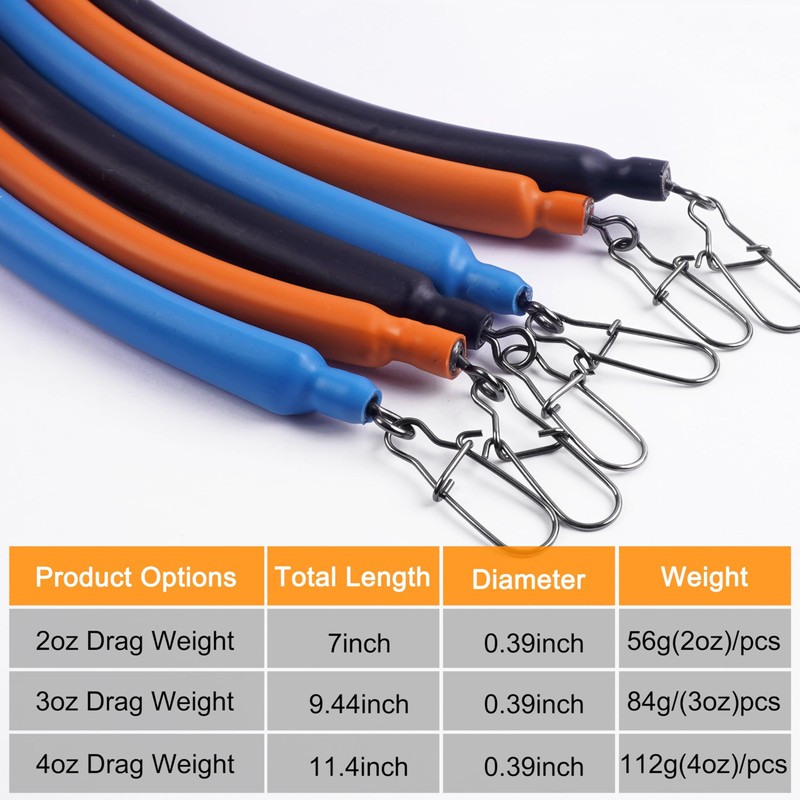6Pcs Dragging Weights for Catfishing Trolling Drifting Dragging Sinkers Drag