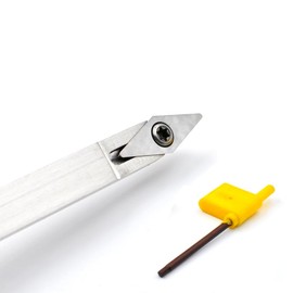 CDBP Wood Turning Tool Mini Size Detailer Carbide Tipped Lathe Chisel Tool Bar with Ci4 Diamond Replacement Carbide Insert Cutter for Wood Hobbyist or DIY or Carpenter