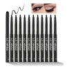 Delineador Negro 12pcs Impermeable Larga Duración Mate