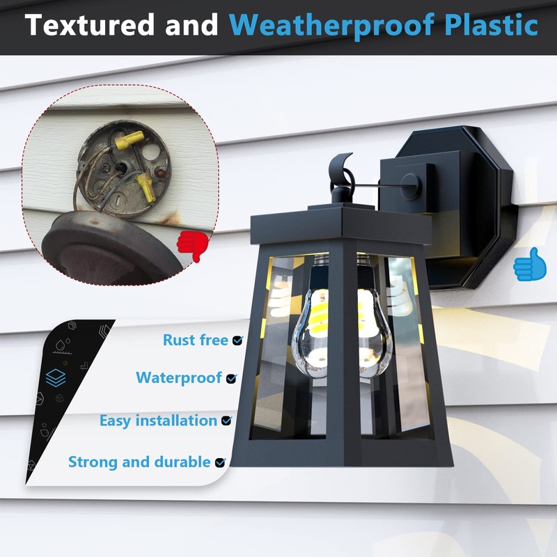 Siding Mounting Block, Siding Mounting Kit with Built-in Electrical Box,