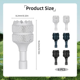 6 PCS Drone Controller Sticks, Detachable Aluminum Alloy Drone Joysticks Sticks Compatible with DJI Mini 3 Pro/Air 3/Mavic 3 Pro RC & RC 2 Replacement Accessories(Silver, Black, Blue)