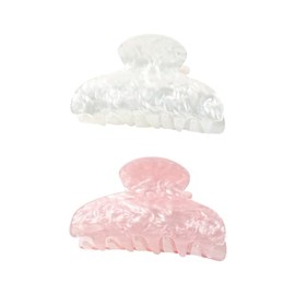 Plastic Hair Claws Strong Hold Fashion Hair Claws Medium Non-Slip Trendy Hair Clip Hair Accessories for Women and Girls 2 Pack