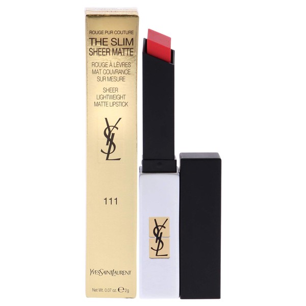 Yves Saint Laurent Rouge Pur Couture The Slim Sheer Mat, 111 Corail Explicite 30 g