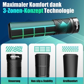 RBRL Ergonomic Bicycle Grips, Non-Slip & Comfortable Handlebar Grips Bicycle, Vibration Damping Technology MTB Grips, Lightweight Grips Bicycle for Mountain Bike, Road Bike & Universal Bicycle