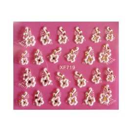 Generic Lace Flower Nail Sticker Rhinestone Daisy Rose Crystal Xf719 Nail Wraps Art Stickers Manicure Supplies for Women for Home Nails Full Long Lasting Easy Apply and Remove