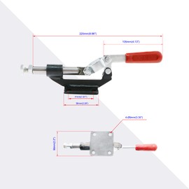 Ohamtes 1PCS Carbon Steel Type 305E, 42mm Travel, 386KG (850 lbs) Push-Pull Latch Clamp, Quick Release Tool, Tooling Clamp, Linear Stroke Toggle Clamp