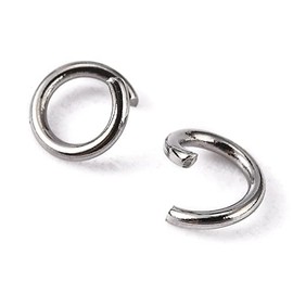 HDSupplies 100 Pieces - 304 Stainless Steel Jump Rings - 5mm - 20 Gauge (0.8mm Thickness)