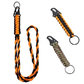 ShigKeu 3 Pcs Heavy Duty Umbrella Rope Lanyard Braided for Paracord Lanyards Nylon Rope Lanyards for Holder Keys Phone