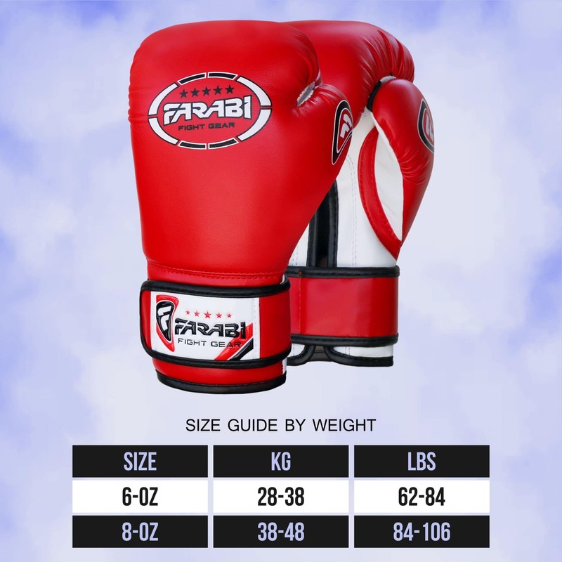 Farabi Sports Kids Boxing Gloves 6, 8-oz Junior Muay Thai