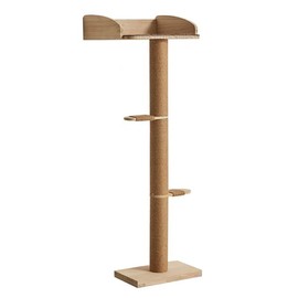 Cat Window Perch with Tall Scratching Posts, Inside 48 in Tall Climbing Tree Hammmock Mounted with Suction Cups for Sleeping,Playing and Watching Birds