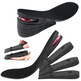 Height Increase Shoe Insoles 3cm 5cm 7cm 9 cm Adjustable Scalable Comfortable Orthotic Insoles Elevator Lifts Kit Up 3.6" Unisex Air Cushion Heel Pad Boot Insert Taller for Men Women (4-Layer)
