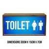 Light Box Toilet Male Female Sign | Illuminated Light Up