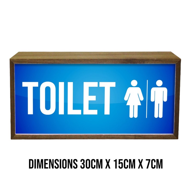 Light Box Toilet Male Female Sign | Illuminated Light Up