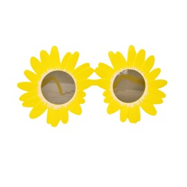 Cosmeria Funny Daisy Flower Sunglasses, Funny Party Glasses for Festivals and Beach, Lightweight and Durable, Perfect Accessory for Any Party, gold