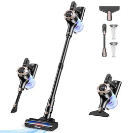 Trucozie Cordless Vacuum Cleaner, 8-in-1 Lightweight Stick Vacuum with 45mins Runtime, Powerful Suction, Vacuum Cleaners for Home, Hardwood Floors, Carpet, Pet Hair, Black