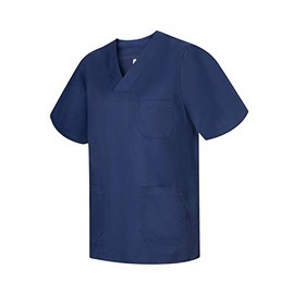 MISEMIYA - Scrub Top Unisex Scrubs - Medical Uniform V-Neck Tunic Scrub Top 817-5XL, Navy blue