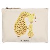 Mr. & Mrs. Panda S Make-Up Bag Giraffe with Child, White, L Schminktasche, Hand drawn