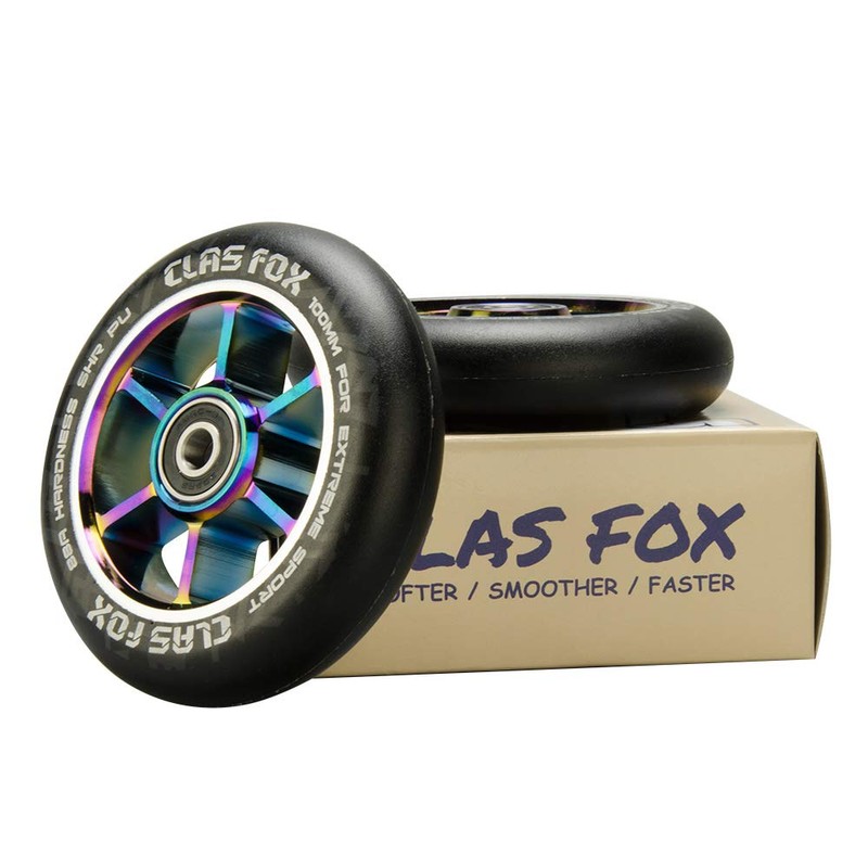 CLAS FOX Pro Stunt Scooter Wheels 100mm One Pair with