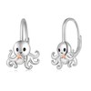 Octopus Earrings Sterling Silver Octopus Leverback Earrings Octopus Jewelry for